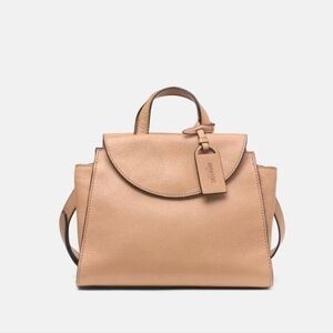 Kate Spade Structured Leather Satchel Crossbody Mini Trapeze Tan Camel NEW